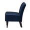 Baxton Studio Harmon Modern Navy Blue Velvet Fabric and Walnut Brown Finished Wood Accent Chair 186-11686-Zoro - alternate 4